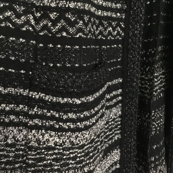 NWT TALBOTS Black Mixed Stiched Sparkle Sweater Coat Topper Petites size S - Picture 3 of 8